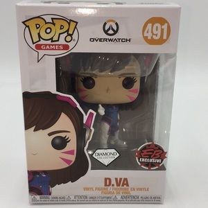 Overwatch D Va Eb Games Exclusive Funko Pop 491 Diamond Collection Figure